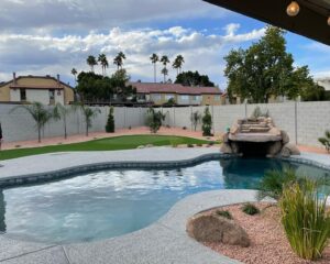 Gilbert pool designed and built by Patriot Pools.