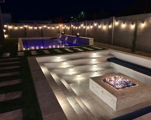Miller Project 1 (12) swimming pool and firepit - backyard landscape and pool designers.